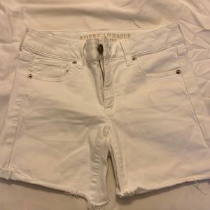 White Jean shorts